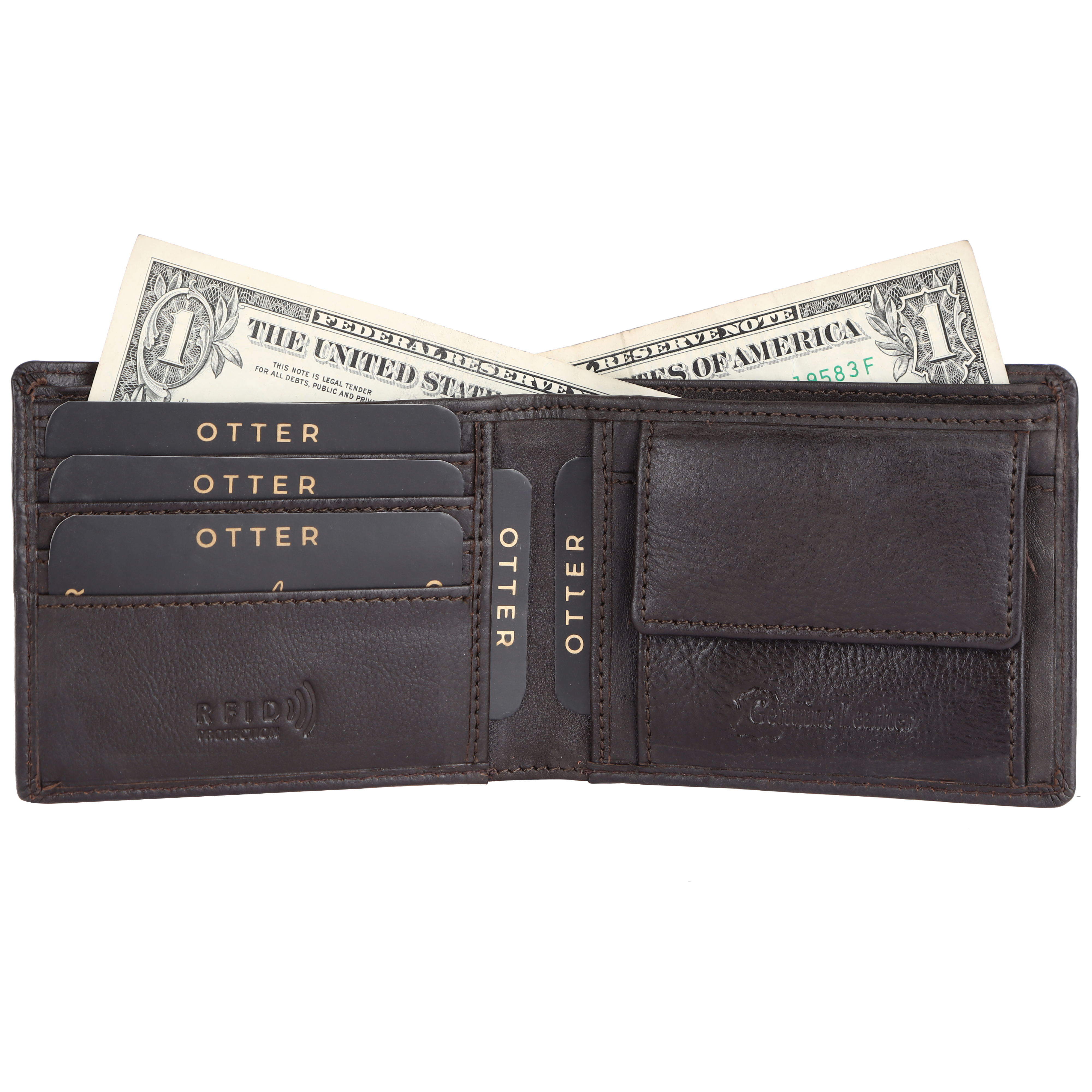 Genuine Leather Wallet in Brown
