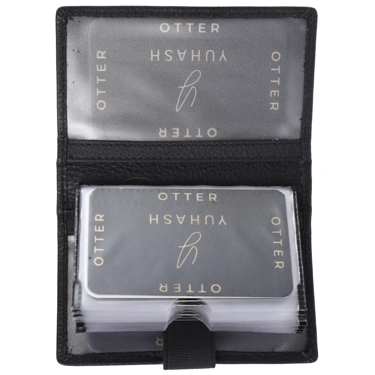 Men's 20-Card Genuine Leather Card Holder – Black (2221), additional view 7