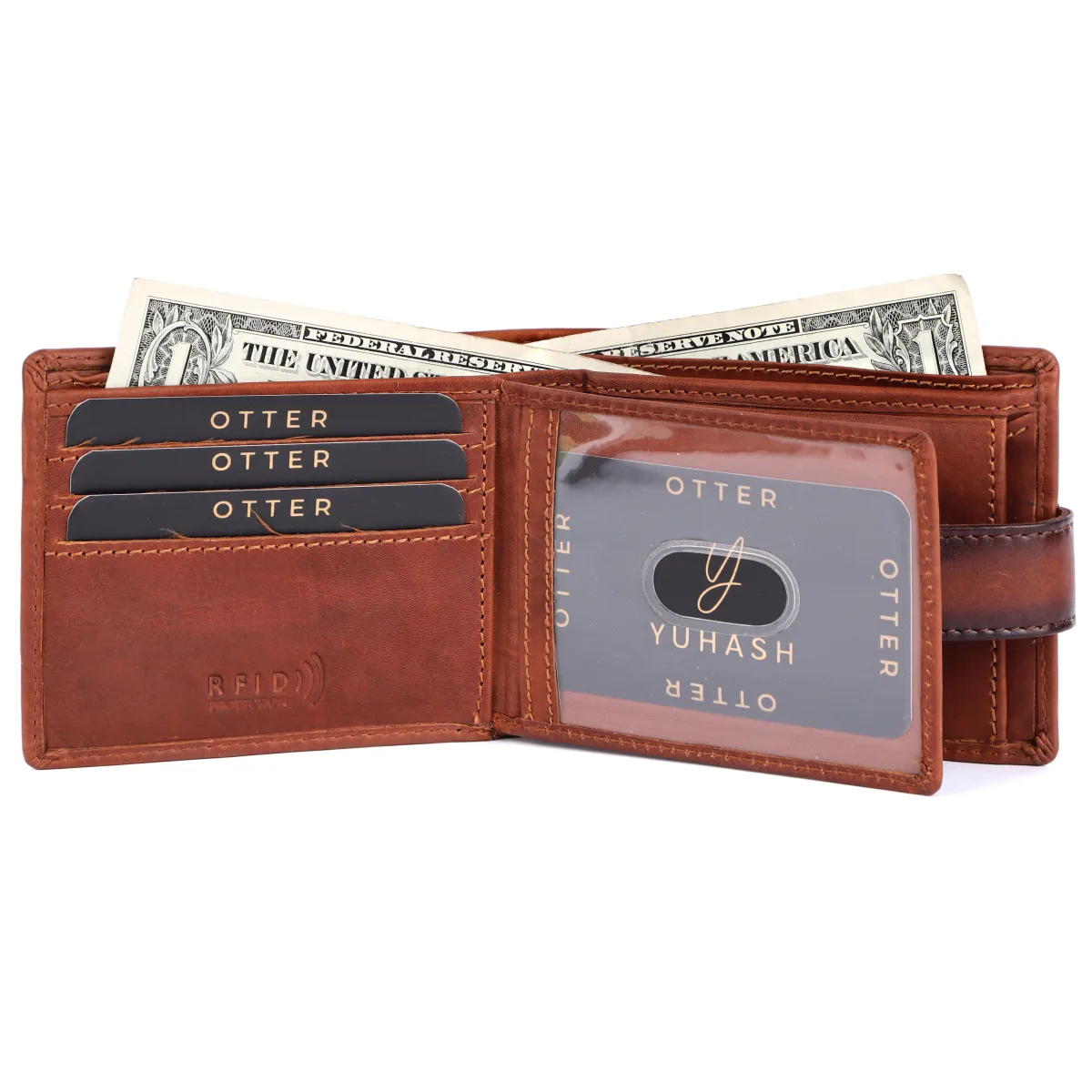Men's 12-Card Vintage Genuine Leather Wallet – Brown (2233), additional view 2