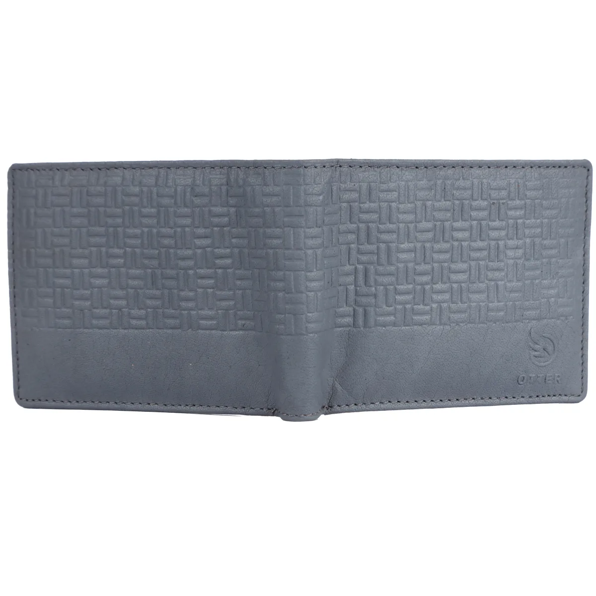 Men's 3-Card Genuine Leather Wallet with Coin Pocket – Grey (2214), additional view 6