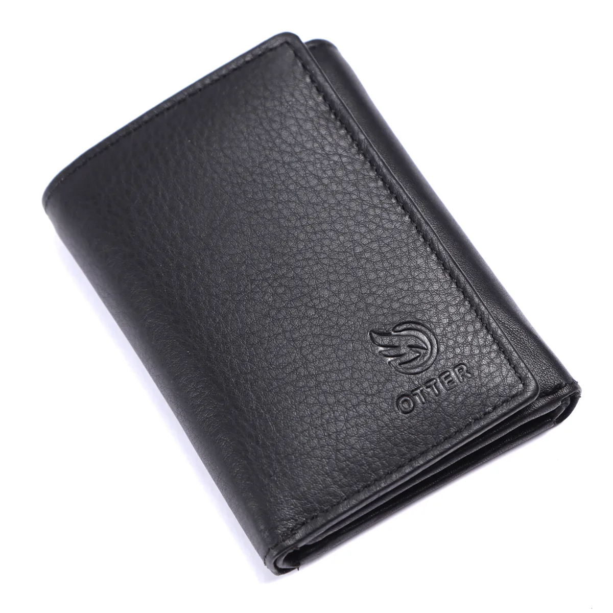 Men's 7-Card Genuine Leather Wallet with Coin Pocket – Black (2215), additional view 3