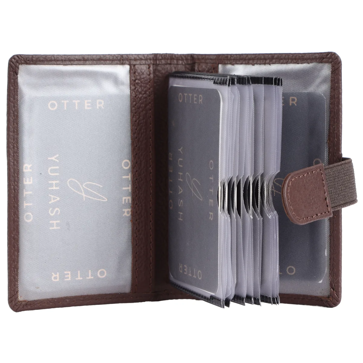 Men's 20-Card Genuine Leather Card Holder – Brown (2221), additional view 2