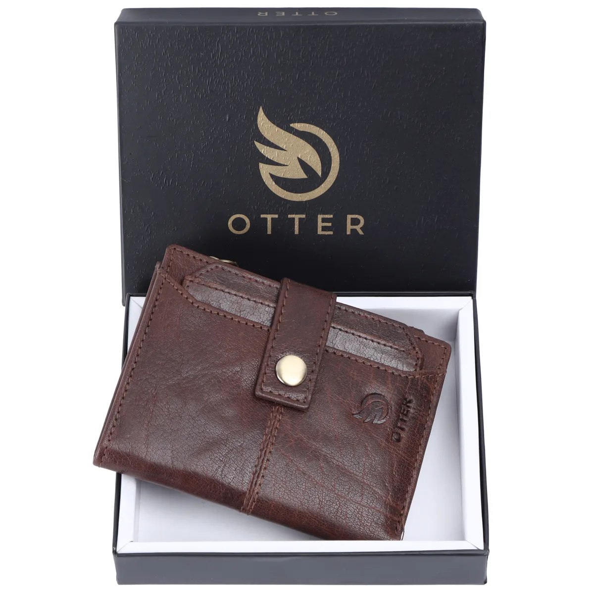 Men's 9-Card Genuine Leather Wallet with Coin Pocket – Brown (2203)