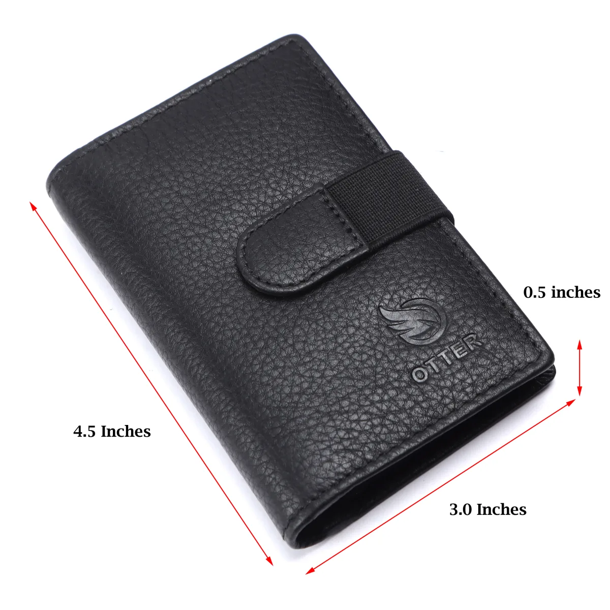 Men's 20-Card Genuine Leather Card Holder – Black (2221), additional view 8