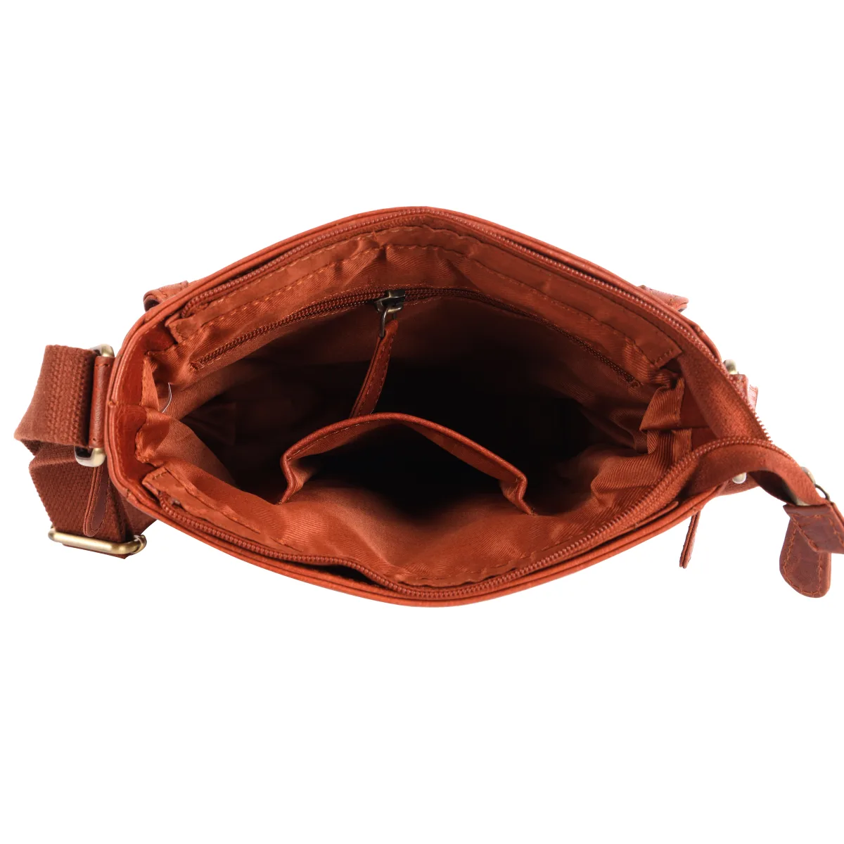 Genuine Leather Sling Bag – Tan (0607), additional view 11