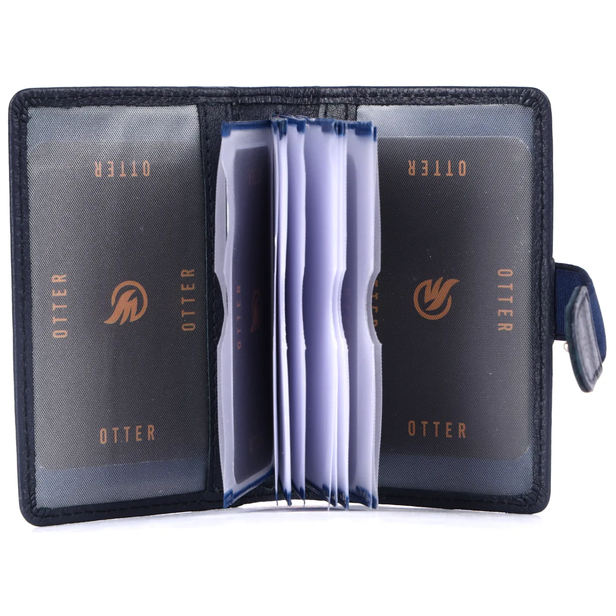 Men's 20-Card Genuine Leather Card Holder – Blue (2221), additional view 3