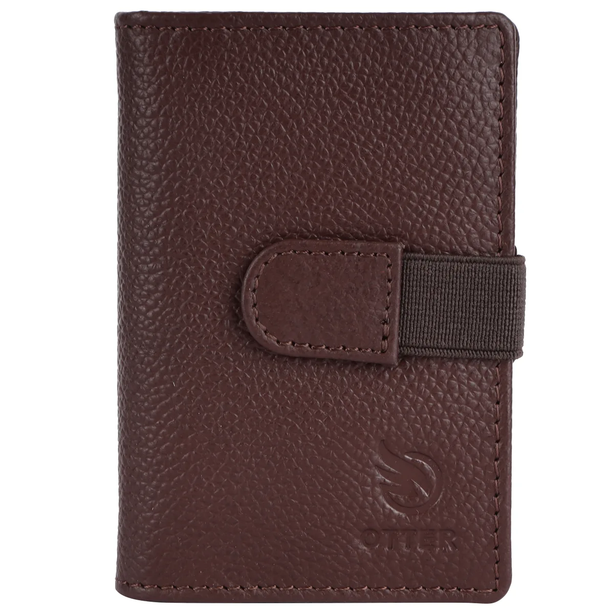 Men's 20-Card Genuine Leather Card Holder – Brown (2221)