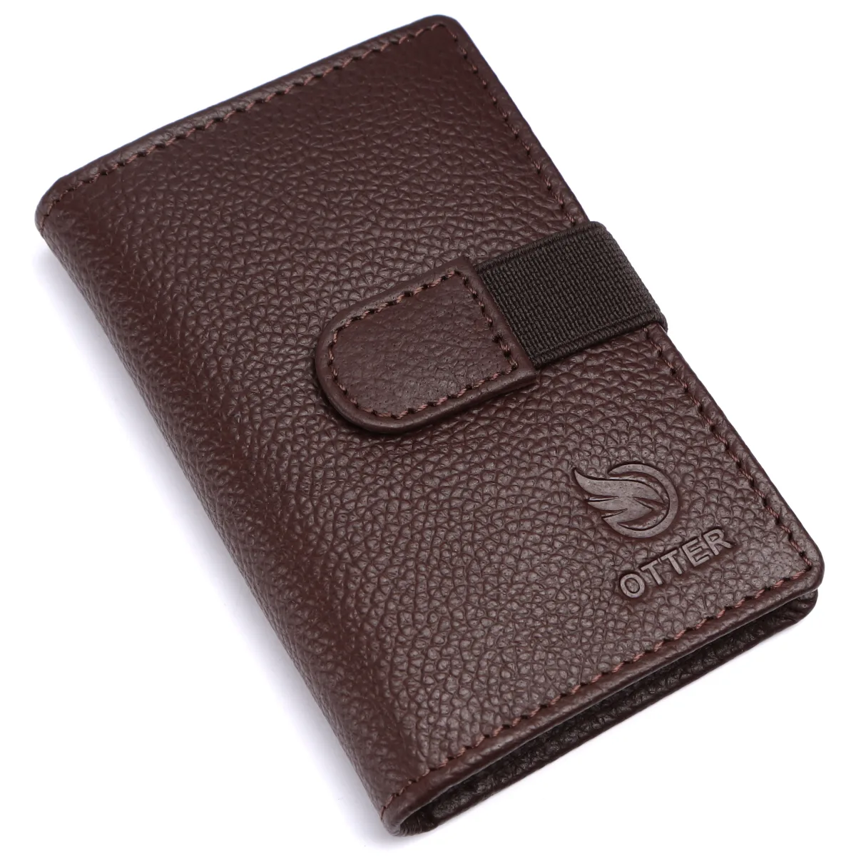 Men's 20-Card Genuine Leather Card Holder – Brown (2221), additional view 6