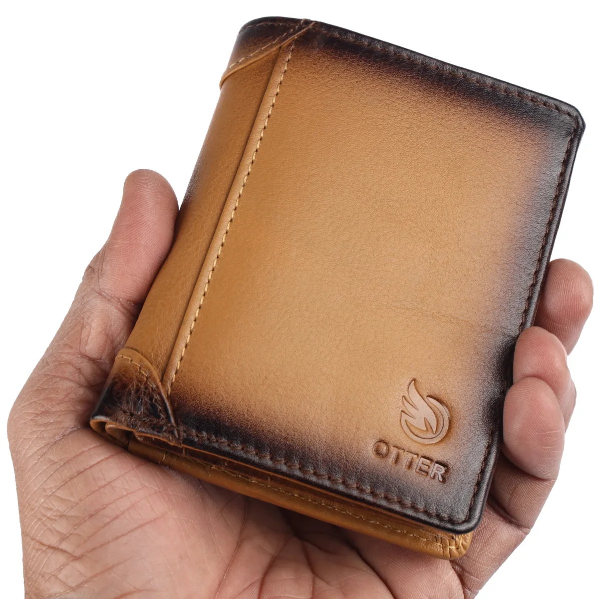 Men's 8-Card Vintage Genuine Leather Wallet – Tan (2234), additional view 2