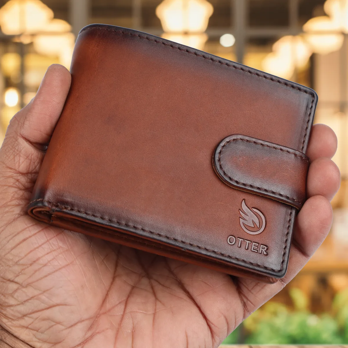 Men's 12-Card Vintage Genuine Leather Wallet – Brown (2233), additional view 8