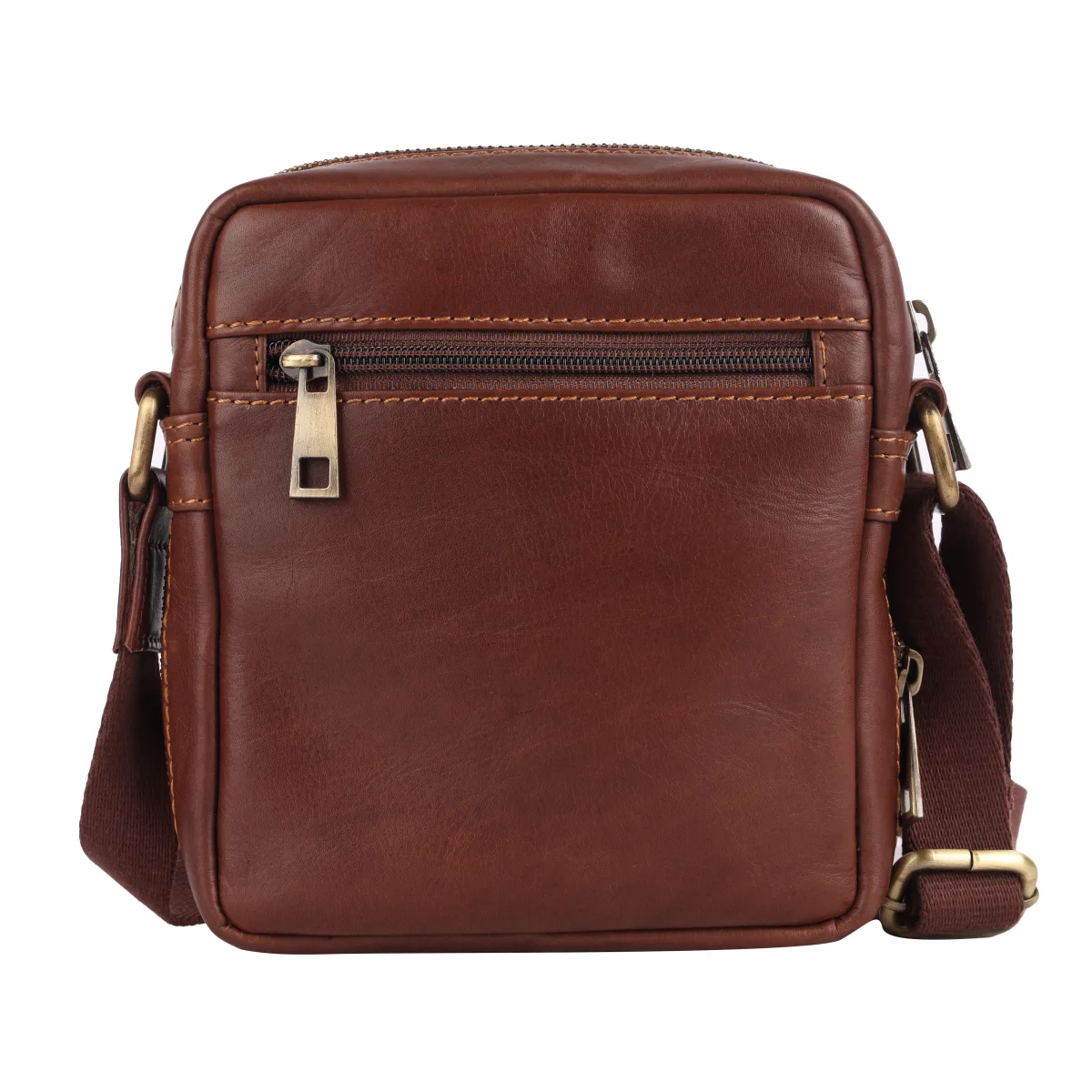Genuine Leather Sling Bag – Brown (0606), additional view 9