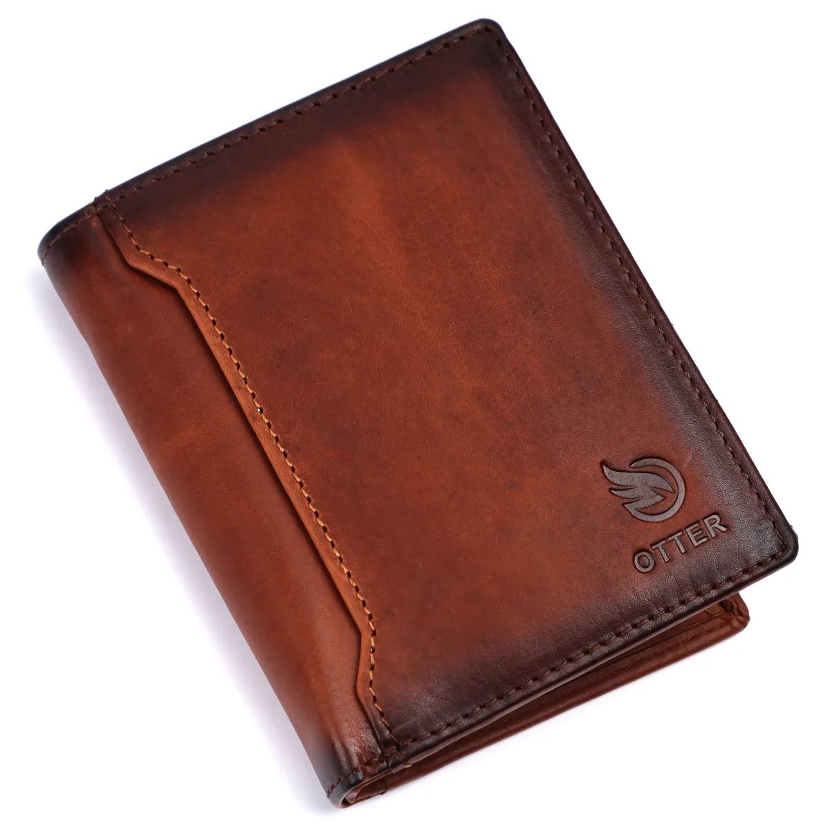 Men's 12-Card Vintage Genuine Leather Wallet – Brown (2234), additional view 7