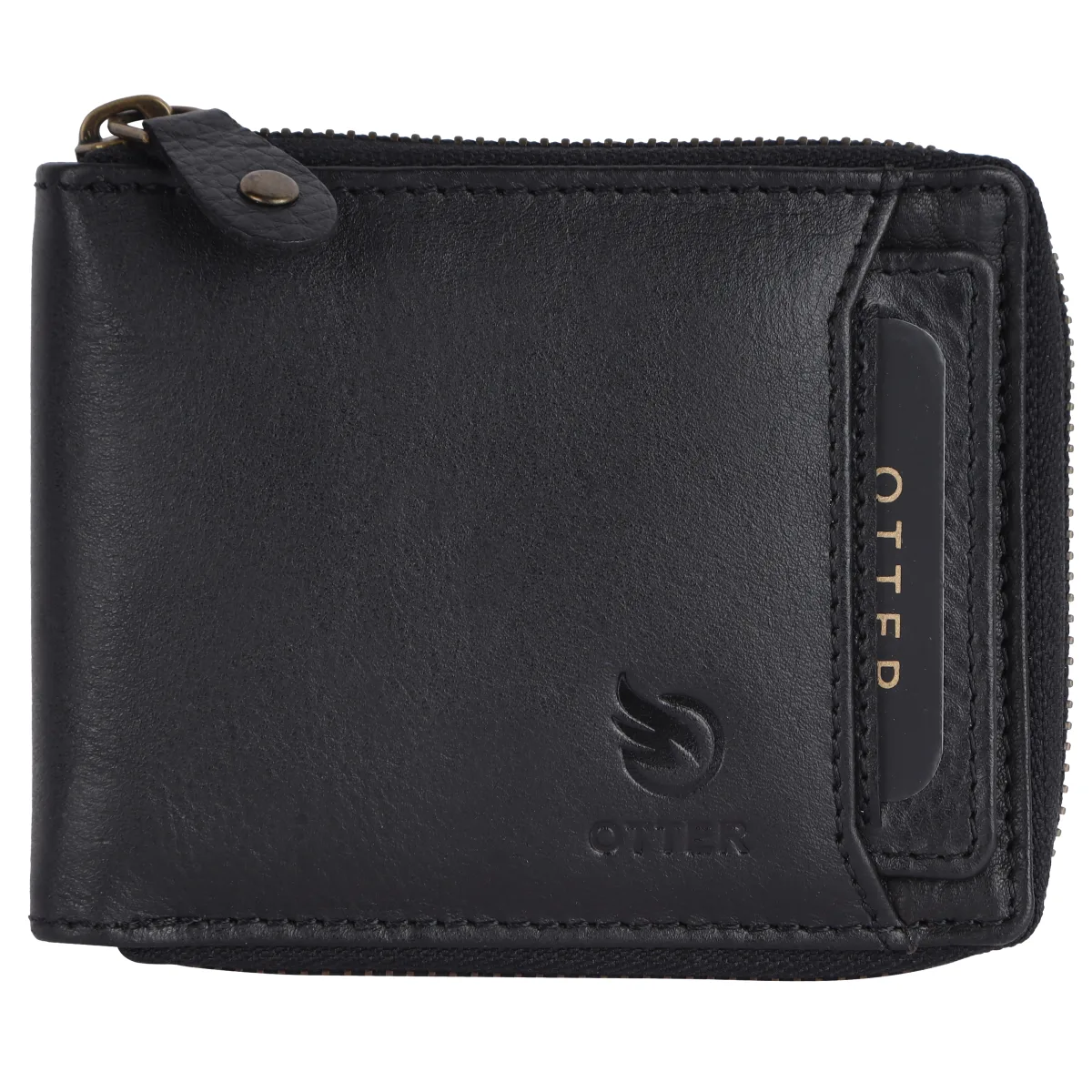Men's 9-Card Genuine Leather Wallet with Coin Pocket – Black (2224)