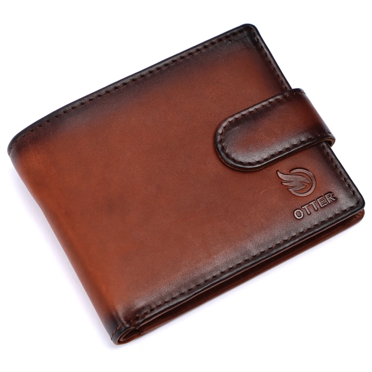 Men's 12-Card Vintage Genuine Leather Wallet – Brown (2233), additional view 5