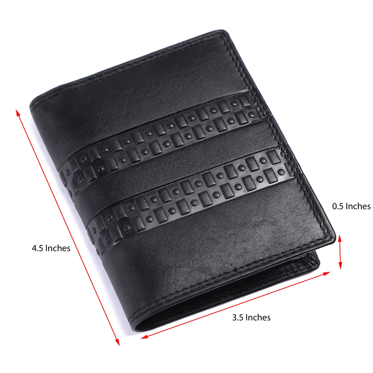 Men's 7-Card Genuine Leather Wallet with Coin Pocket – Black (2205), additional view 2