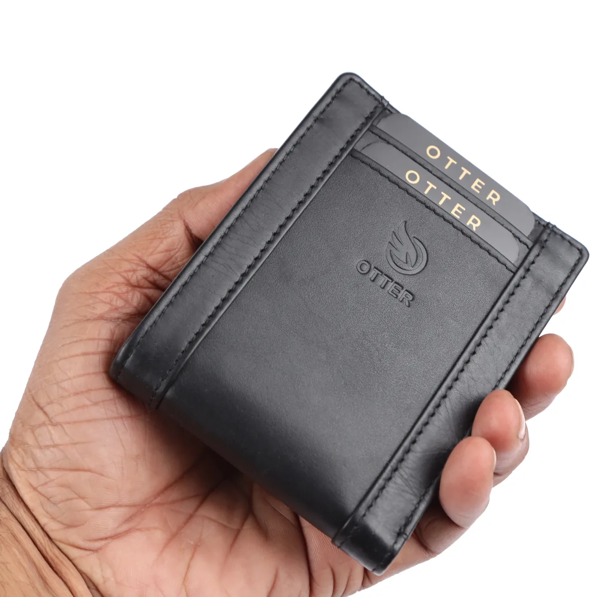 Men's 10-Card Genuine Leather Wallet – Black (2228), additional view 3